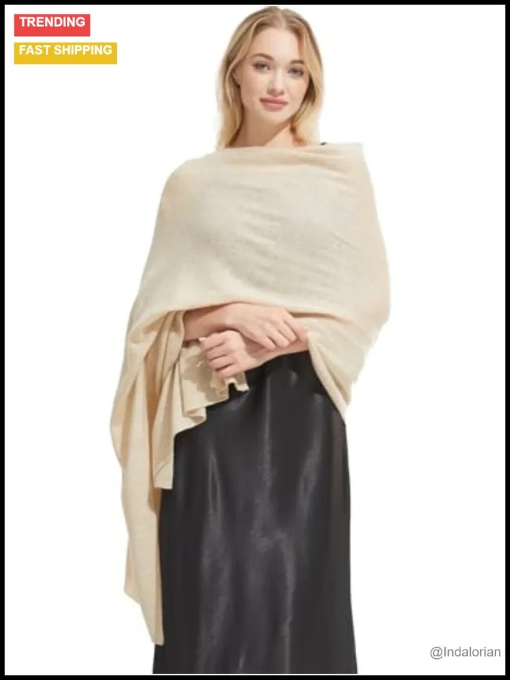 Luxury Cashmere Blend Shawl Wrap for Women, Oversized Pashmina Scarf, Travel